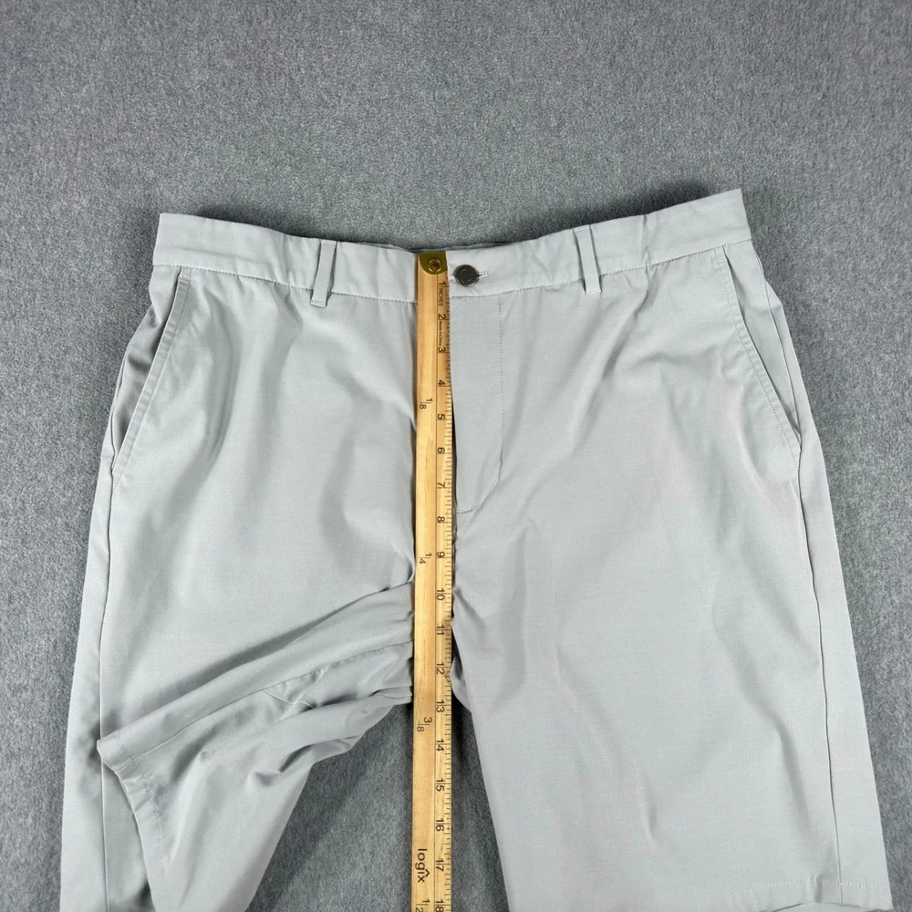 Johnnie O Mulligan Shorts Men 35 Gray Performance Stretch Preppy Golf 9